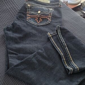 Rock Revival "Alivia" Boot Cut Jeans 36x32. Like New. See Pics For Measurements